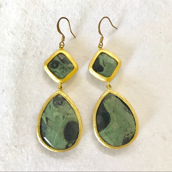 Feldspar Gemstone Drop Earrings - Picture 1 of 3